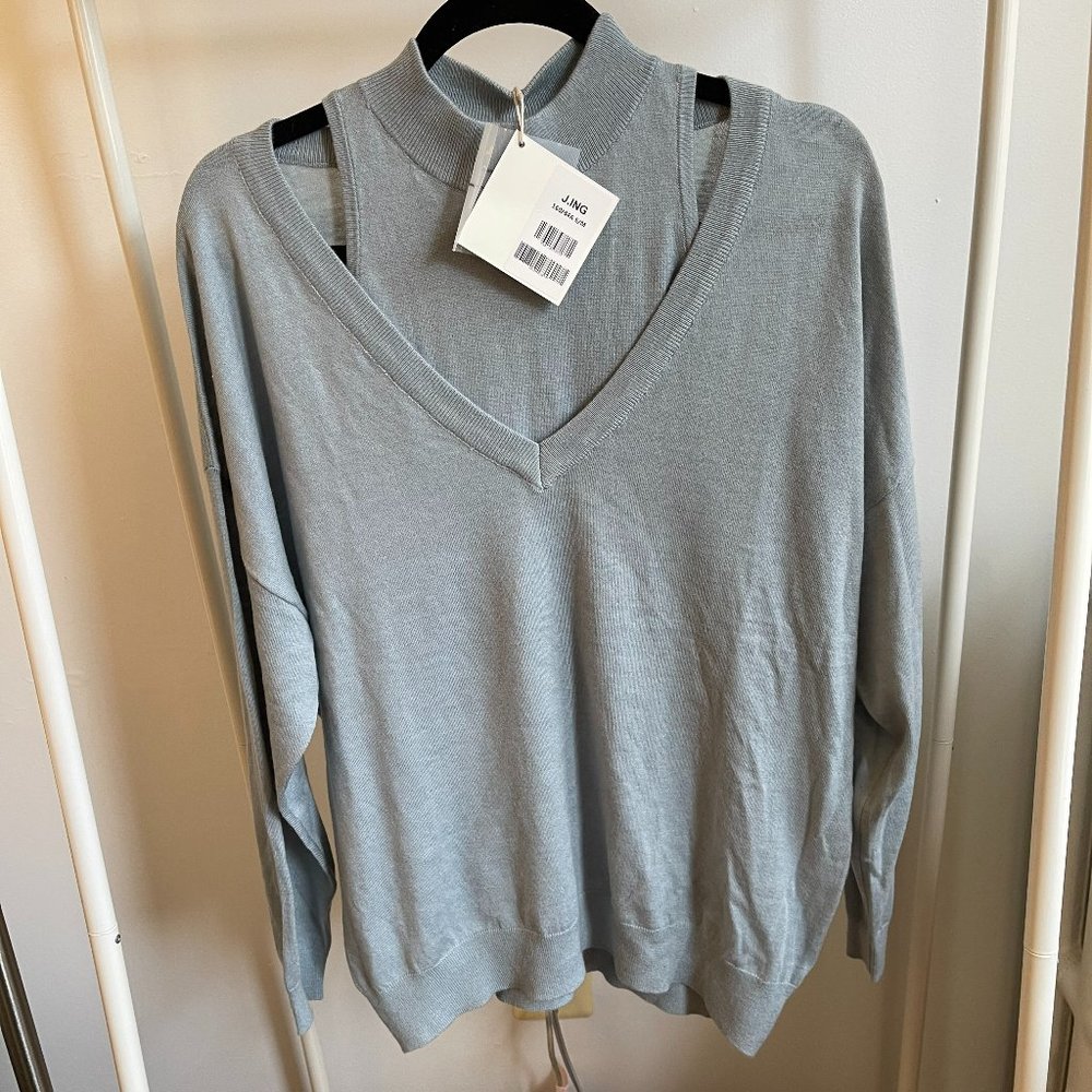 NWT J.ING Light Blue Sweater Set